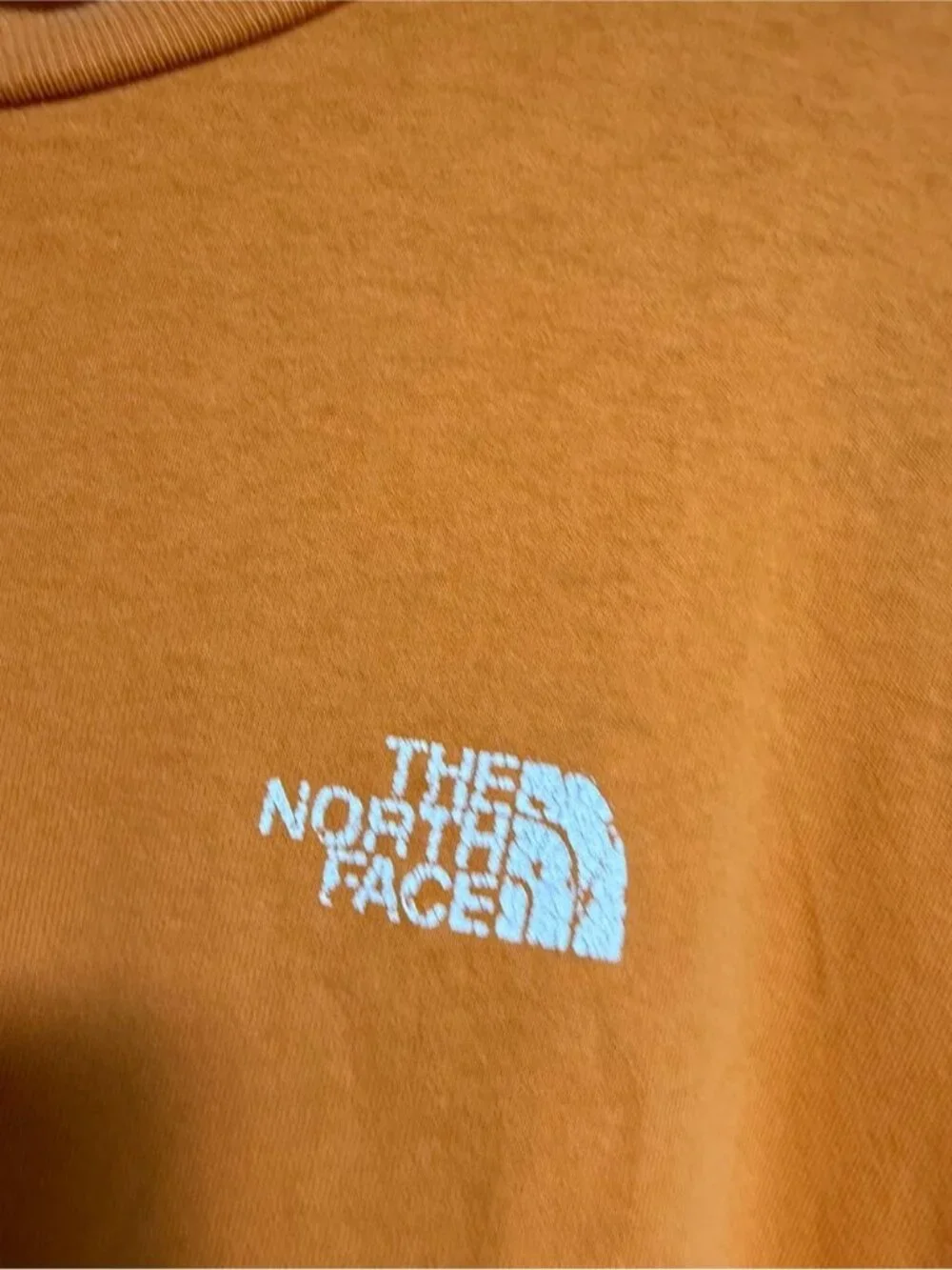 The North Face “Never Stop Exploring” Graphic Tee Orange Men’s Large
